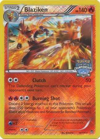 Furious Fists Holo Blaziken #14 Nats Promo